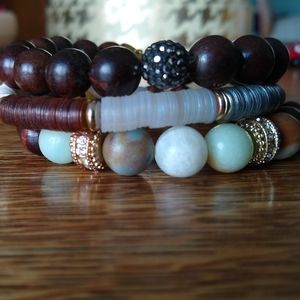 Set of 3 Natural Erimish Bracelets